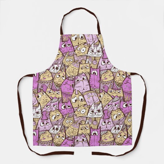 Funny Cartoon Cats Schürze (Vorderseite)