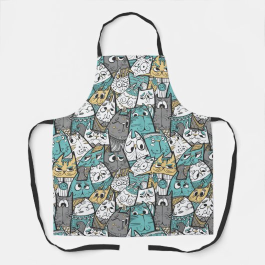 Funny Cartoon Cats Schürze (Vorderseite)
