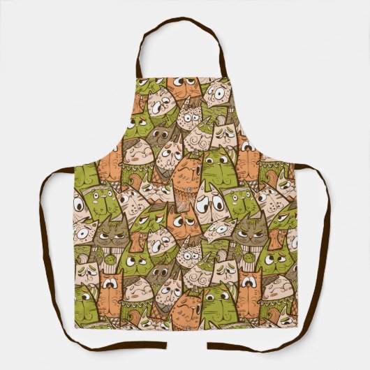 Funny Cartoon Cats Schürze (Vorderseite)
