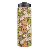 Funny Cartoon Cats Thermosbecher (Vorderseite)