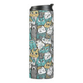 Funny Cartoon Cats Thermosbecher (Nach links gedreht)
