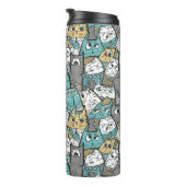 Funny Cartoon Cats Thermosbecher (Nach rechts gedreht)