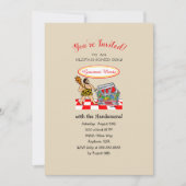 Funny Cartoon Caveman Cartoon GRILLEN Party Einlad Einladung (Vorderseite)