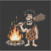 Funny Cartoon Caveman - Caveman - Museo Cantonale  Aufkleber (Vorderseite)