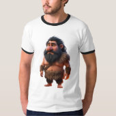Funny Cartoon Caveman Charakter - prähistorischer  T-Shirt (Vorderseite)