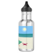 Funny Cartoon Characters Beach Edelstahlflasche (Rechts)