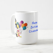 Funny Cartoon Charakter Kaffeetasse (Vorderseite Links)