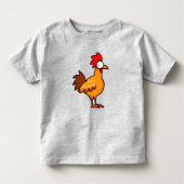 Funny Cartoon Chicken Illustration Kleinkind T-shirt (Vorderseite)