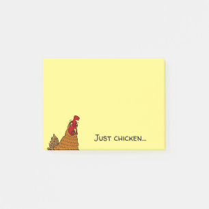 Funny Cartoon Chicken Pun Geschenk für Bauer Gärtn Post-it Klebezettel