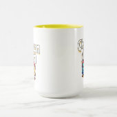 Funny Cartoon Chicks | Mama von Hühnern Tasse (Zentrum)