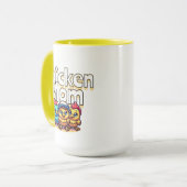 Funny Cartoon Chicks | Mama von Hühnern Tasse (Vorderseite Links)