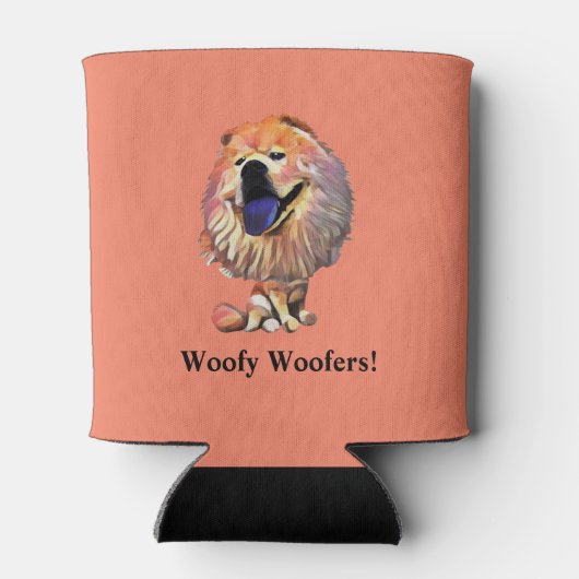 Funny Cartoon Chow Chow Chow kann kühler Dosenkühler (Rückseite)