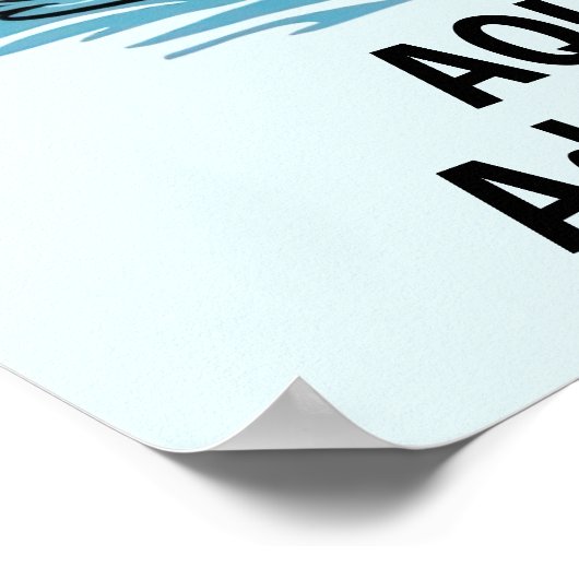 Funny Cartoon Cloud Poster (Ecke)