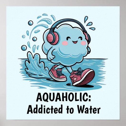 Funny Cartoon Cloud Poster (Vorne)