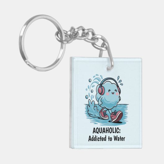 Funny Cartoon Cloud Schlüsselanhänger (Vorderseite links)