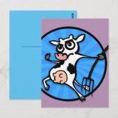 FUNNY CARTOON CODE MIT PITCHFORK POSTCARD POSTKARTE (Vorne/Hinten)