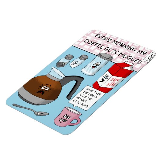 Funny Cartoon Coffee Pub Magnet (Linke Seite)