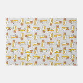 Funny Cartoon Corgi Pattern Fußmatte (Vorderseite)