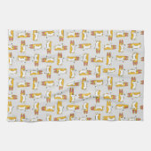 Funny Cartoon Corgi Pattern Geschirrtuch (Horizontal)