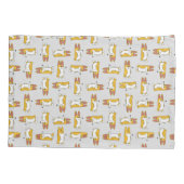 Funny Cartoon Corgi Pattern Kissenbezug (Rückseite)