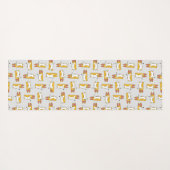 Funny Cartoon Corgi Pattern Yogamatte (Rückseite (Horizontal))