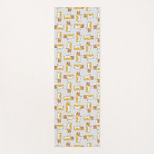 Funny Cartoon Corgi Pattern Yogamatte (Vorderseite)