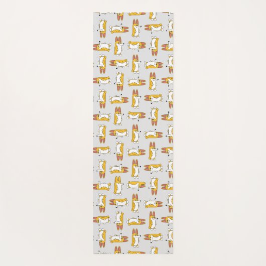 Funny Cartoon Corgi Pattern Yogamatte (Rückseite)