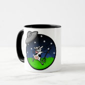 FUNNY CARTOON COW ALIEN ABDUCTION RINGER TASSE (Vorderseite Links)