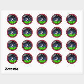 FUNNY CARTOON COW ALIEN UFO ABDUCERS STICKERS (Blatt)