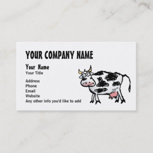 Funny Cartoon Cow Business Cards Visitenkarte