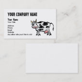Funny Cartoon Cow Business Cards Visitenkarte (Vorne/Hinten)