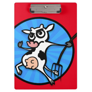 FUNNY CARTOON COW CLIPBOARD KLEMMBRETT