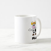 Funny Cartoon Cow Kaffeetasse (VorderseiteRechts)
