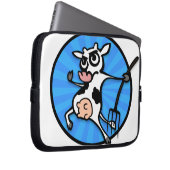 FUNNY CARTOON COW LAPTOP SLEEVE (Vorne Rechts)