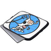 FUNNY CARTOON COW LAPTOP SLEEVE (Vorne Knopf)