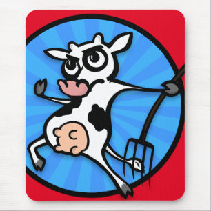 FUNNY CARTOON COW MOUSE PAD MOUSEPAD