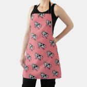 Funny Cartoon Cow Pattern - Rosa Schürze (InSitu)