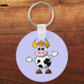 Funny Cartoon Cow Schlüsselanhänger (Vorderseite)
