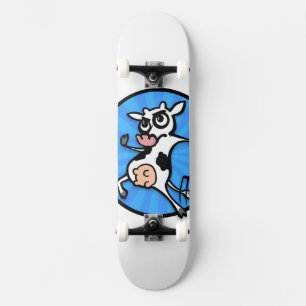 FUNNY CARTOON COW SKATEBOARD