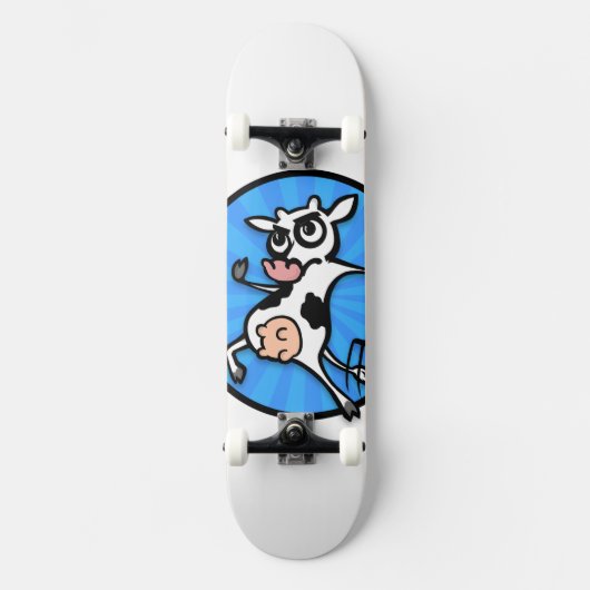 FUNNY CARTOON COW SKATEBOARD (Vorderseite)