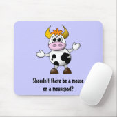 Funny Cartoon Cow Sollte es nicht eine Maus auf ei Mousepad (Mit Mouse)