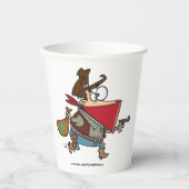Funny Cartoon Cowboy Bandit Robber Pappbecher (Vorderseite)