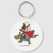 Funny Cartoon Cowboy Bandit Robber Schlüsselanhänger (Vorderseite)