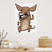 Funny Cartoon Crazy Dog Unglaublich witzig Niedlic Poster (Küche)