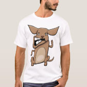 Funny Cartoon Crazy Dog Unglaublich witzig Niedlic T-Shirt (Vorderseite)