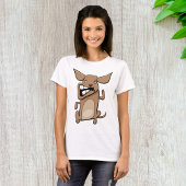 Funny Cartoon Crazy Dog Unglaublich witzig Niedlic T-Shirt