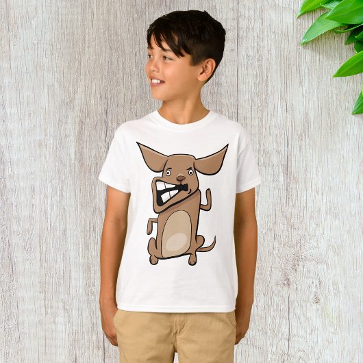 Funny Cartoon Crazy Dog Unglaublich witzig Niedlic T-Shirt