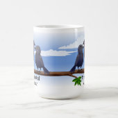 Funny Cartoon Crow Pun Joke versucht Mord Kaffeetasse (Mittel)