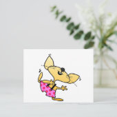 Funny Cartoon Dancing Rat Postkarte (Stehend Vorderseite)