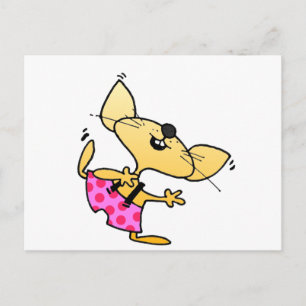 Funny Cartoon Dancing Rat Postkarte
